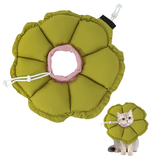 Duuclume Wasserdichtes Haustier-Kegel-Elizabeth-Halsband für Welpen, Katzen, Kaninchen, verstellbar, weich, Blumenform, nach Operationen, Erholung, schützendes Kegel, Hunde-Nackenkissen für kleine Duuclume Wasserdichtes Haustier-Kegel-Elizabeth-Halsband für Welpen, Katzen, Kaninchen, verstellbar, weich, Blumenform, nach Operationen, Erholung, schützendes Kegel, Hunde-Nackenkissen für kleine von Duuclume