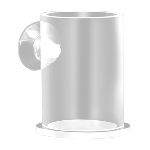 Duvcoywae Aquarium -Feeder für Fischtank, Fischtankschale Saugnapfbecher - Acryl-Anti-Drift Fixed Food Dispenser | Glatte zylindrische Formabgabewerkzeug für große und kleine Aquarien von Duvcoywae