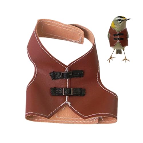 Duvcoywae Haustiervogel Weste Kleidung - Verstellbare Vintage-Papageienkleidung,Haustierzubehör Für Innen Außen Balkon Terrasse Garten Hof Spielplatz Hängematte Drinnen von Duvcoywae