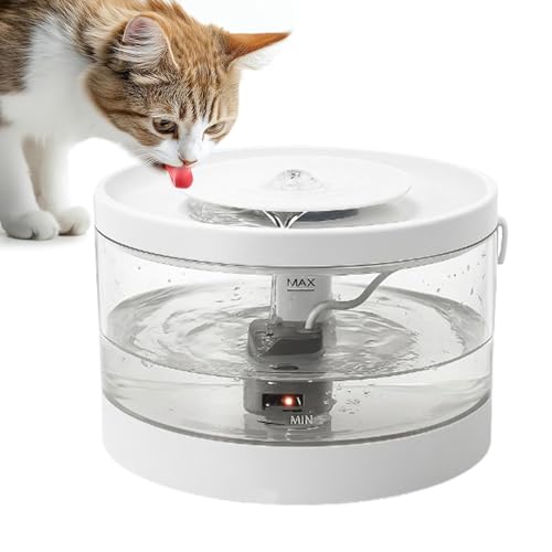 Duvcoywae Katzenbrunnen - Automatischer Wasserspender Für Kätzchen | Mit Filter Leise Smarte Wasserversorgung Für Katzen Hunde Reise von Duvcoywae