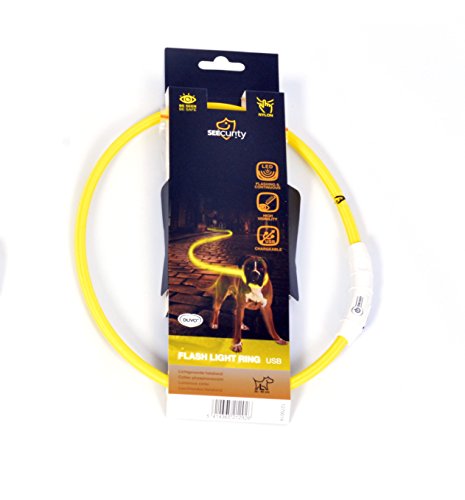 DUVO+ 1270014 Ring Flash Leuchtring USB Nylon, gelb von DUVO