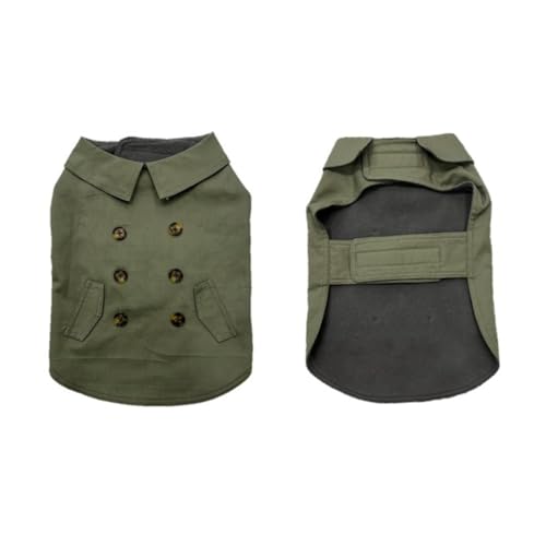 Duvo+ Hundemantel Trench Coat Grün L - 60CM von Duvo+