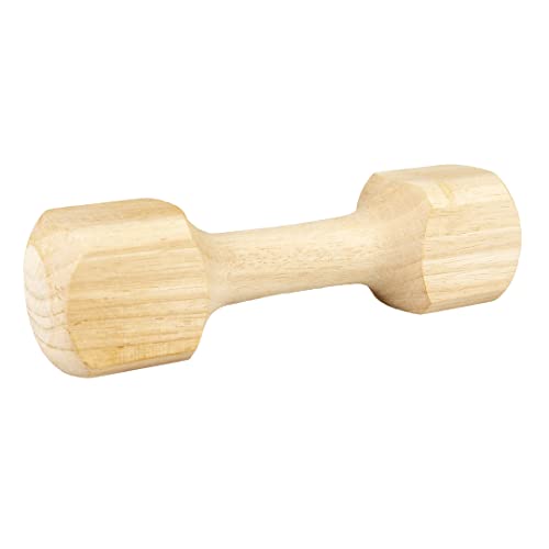 Duvoplus, Apportierhantel aus Holz XL – 29,5 x 7,5 x 7,5 cm – 725 g Farbe Holz, Spielzeug, Holzfarbe, Hund von Duvoplus