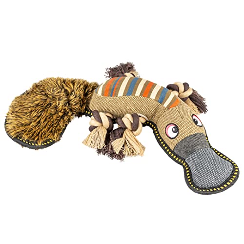 duvoplus, Canvas Schnabeltier 34 x 21 x 6 cm, Braun, Spielzeug, Braun, Hund von duvoplus