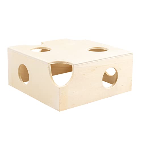 Duvoplus, Käsehaus aus Holz, 17 x 17 x 7,7 cm, aus hochwertigem Holz, REGT den natürlichen Nagerinstinkt an, stundenlanger Spielspaß und Kletterspaß, für kleine Nagetiere Duvoplus, Käsehaus aus Holz, 17 x 17 x 7,7 cm, aus hochwertigem Holz, REGT den natürlichen Nagerinstinkt an, stundenlanger Spielspaß und Kletterspaß, für kleine Nagetiere von Duvoplus