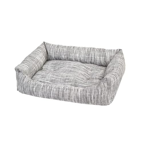 duvoplus, Hundebett, weich, mit dickem Kissen, 60 x 45 x 16 cm, Grau, gepolstertes Kissen, breite Komfortkanten, herausnehmbares Kissen, waschbar bei 30 °C, Elegantes Design duvoplus, Hundebett, weich, mit dickem Kissen, 60 x 45 x 16 cm, Grau, gepolstertes Kissen, breite Komfortkanten, herausnehmbares Kissen, waschbar bei 30 °C, Elegantes Design von Duvoplus