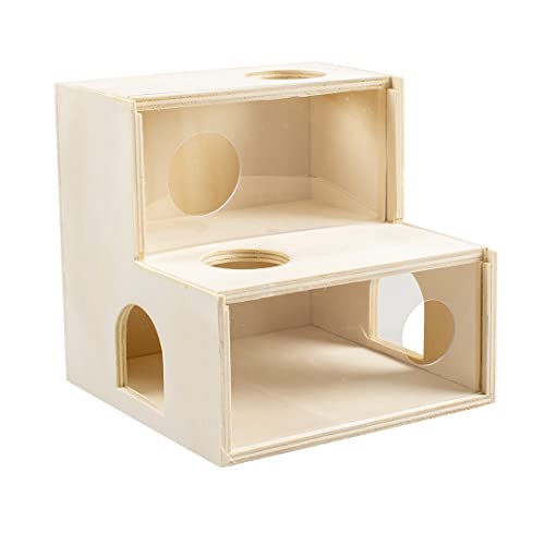 duvoplus, Kletterhaus aus Holz, 15 x 15 x 15 cm, aus hochwertigem Holz, stimuliert den natürlichen Naginstinkt, stundenlangen Spaß beim Spielen und Klettern, für kleine Nager duvoplus, Kletterhaus aus Holz, 15 x 15 x 15 cm, aus hochwertigem Holz, stimuliert den natürlichen Naginstinkt, stundenlangen Spaß beim Spielen und Klettern, für kleine Nager von Duvoplus