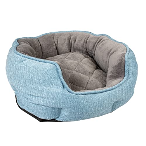 Duvoplus, Ovaler Korb, Tweed Sky, L – 76 x 58 x 24 cm, Blau/Schwarz, herausnehmbares Kissen, Füllung PP, Tweed-Stoff mit weicher Flanelloberfläche, breiter und bequemer Rand Duvoplus, Ovaler Korb, Tweed Sky, L – 76 x 58 x 24 cm, Blau/Schwarz, herausnehmbares Kissen, Füllung PP, Tweed-Stoff mit weicher Flanelloberfläche, breiter und bequemer Rand von Duvoplus