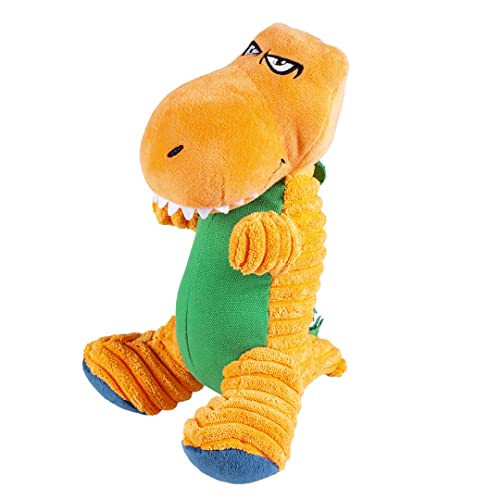 Duvoplus, Plüschtier Dino T-Rex Corduroy 19 x 17 x 24 cm, Orange, Spielzeug, Orange, Hund von Duvoplus