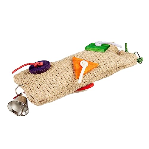 duvoplus Sisal-Snack mit Papier, Holz, Glocke M – 7 x 10,2 x 38,1 cm, Mehrfarbig von duvoplus