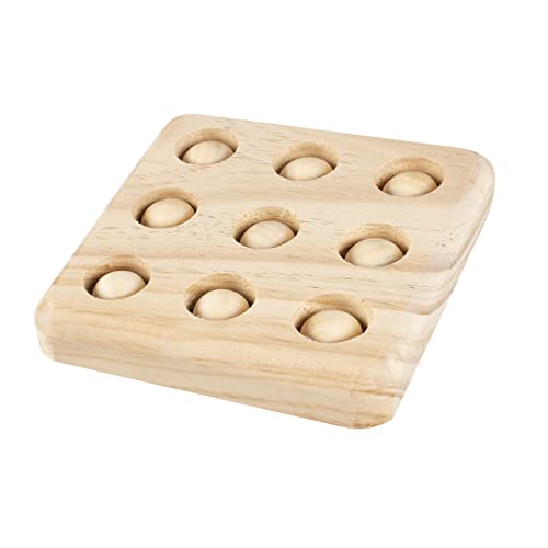 Sniffle `n Snack Puzzle aus Holz, Gus, 12,5 x 12,5 x 2,5 cm, Beige, Spiel- und Leckerli-Puzzle, hergestellt aus hochwertigem Holz, imuliert den natürlichen Instinkt des Nagens für Kaninchen und von Duvoplus