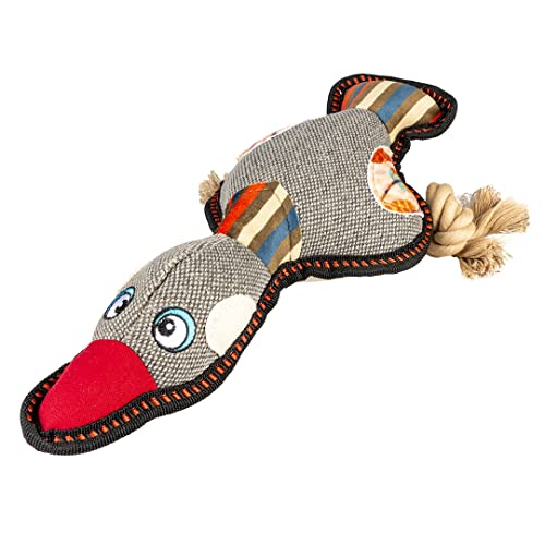 duvoplus, Canvas Ente, 33 x 13 x 6 cm, Grau, Spielzeug, Grau, Hund von Duvoplus