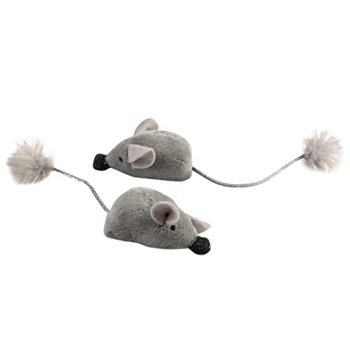 duvoplus, Cushy Maus mit Schwanz, lustig, 2 Stück, 16,5 x 5 x 4 cm, Grau, Spielzeug, Grau, Katze duvoplus, Cushy Maus mit Schwanz, lustig, 2 Stück, 16,5 x 5 x 4 cm, Grau, Spielzeug, Grau, Katze von Duvoplus