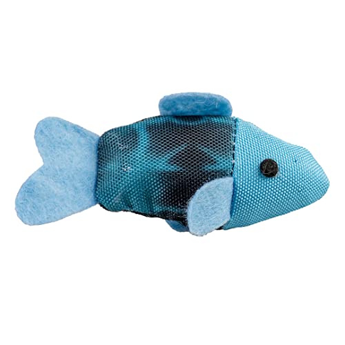 Duvoplus, Flash Fische, 2 Stück, 10 x 5 x 3 cm, Blau/Grün, Katzenspielzeug von Duvoplus