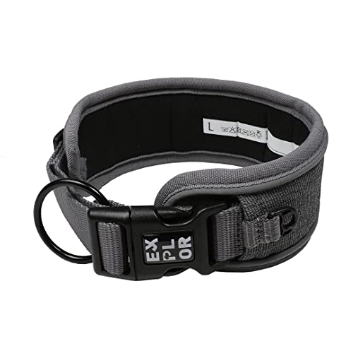 duvoplus, Halsband mit reflektierenden Nähstreifen, Ultimate Fit Comfy Safety, Größe L – 45 – 51 cm, reflektierend, für Hunde, widerstandsfähige Materialien, schnelltrocknend von Duvoplus