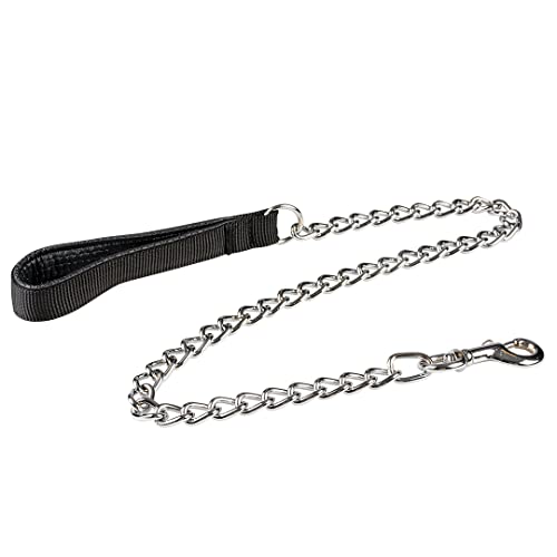 duvoplus, Kettenleine, gepolsterter Griff, 100 cm/3 mm, Schwarz, geeignet für alle Arten von Hunden, sehr robust und langlebig, Griff gepolstert aus Nylon, Robustes Design duvoplus, Kettenleine, gepolsterter Griff, 100 cm/3 mm, Schwarz, geeignet für alle Arten von Hunden, sehr robust und langlebig, Griff gepolstert aus Nylon, Robustes Design von Duvoplus