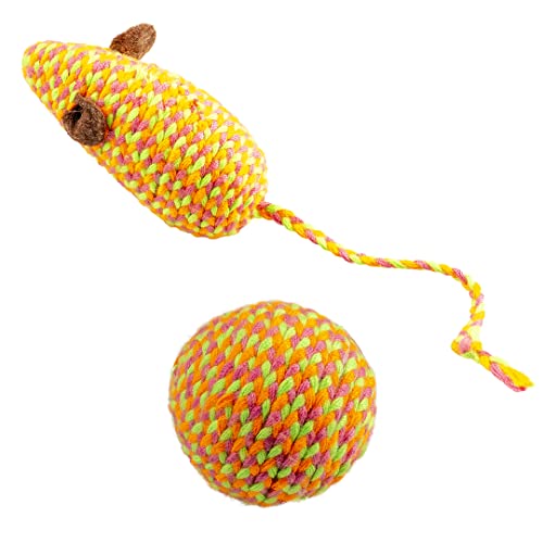 Duvoplus, Jolly Maus und Ball, Orange, 2 Stück, 17,5 x 3,5 x 4,5 cm, Orange, Spielzeug, Orange, Katze Duvoplus, Jolly Maus und Ball, Orange, 2 Stück, 17,5 x 3,5 x 4,5 cm, Orange, Spielzeug, Orange, Katze von Duvoplus