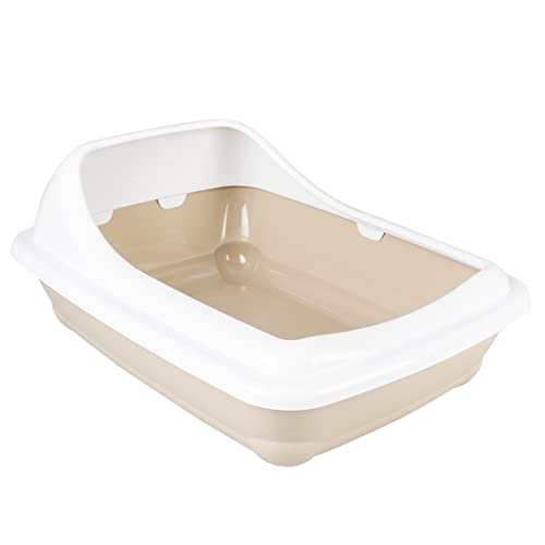duvoplus, Katzentoilette Birba mit Rand M – 46 x 35 x 20 cm Mocaccino, niedrig, aus Kunststoff, leicht zu reinigen, Abnehmbarer Schutzrand duvoplus, Katzentoilette Birba mit Rand M – 46 x 35 x 20 cm Mocaccino, niedrig, aus Kunststoff, leicht zu reinigen, Abnehmbarer Schutzrand von Duvoplus