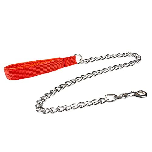 duvoplus, Kettenleine mit gepolstertem Griff, 50 cm/4 mm, rot, geeignet für alle Arten von Hunden, sehr robust und langlebig, gepolsterter Griff aus Nylon, Robustes Design duvoplus, Kettenleine mit gepolstertem Griff, 50 cm/4 mm, rot, geeignet für alle Arten von Hunden, sehr robust und langlebig, gepolsterter Griff aus Nylon, Robustes Design von Duvoplus