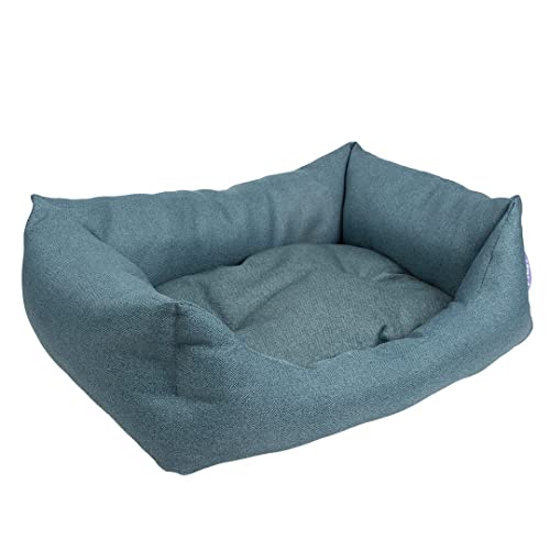 Duvoplus, Korb, rechteckig, Royal Blau, 110 x 85 x 26 cm, blau, gepolstertes Kissen, breite Bequeme Kanten, Bequeme Position, geeignet für Hundekorb, waschbar bei 30 °C, Elegantes Design von Duvoplus