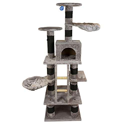 duvoplus, Kratzbaum Cody 60 x 60 x 185 cm, Anthrazit, Katze duvoplus, Kratzbaum Cody 60 x 60 x 185 cm, Anthrazit, Katze von Duvoplus