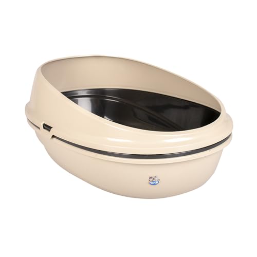 duvoplus, Luxo Katzentoilette mit Rand & Sieb, 59 x 38 x 27 cm, Mocaccino, Katzentoilette aus Kunststoff, mit Umkippschutz, modernes Design, hygienisch duvoplus, Luxo Katzentoilette mit Rand & Sieb, 59 x 38 x 27 cm, Mocaccino, Katzentoilette aus Kunststoff, mit Umkippschutz, modernes Design, hygienisch von Duvoplus