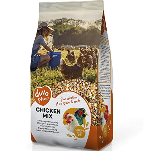duvoplus, Mischung aus zerkleinerten Maiskörnern Huhn Mix 4,5 kg, Futter für Huhn, mit zerkleinertem Mais, angereichert mit Erbsen, speziell entwickelt für Hühner, Tagesmenü, lecker duvoplus, Mischung aus zerkleinerten Maiskörnern Huhn Mix 4,5 kg, Futter für Huhn, mit zerkleinertem Mais, angereichert mit Erbsen, speziell entwickelt für Hühner, Tagesmenü, lecker von Duvoplus