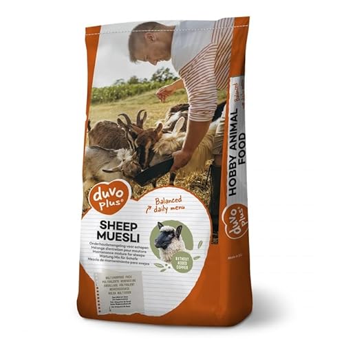 duvoplus, Müsli für Schafe 18 kg, Pflegemisch für Schafe, Ergänzungsmischung für Schafe, leckeres und abwechslungsreiches Essen, ohne Kupferzusatz, reich an Ballaststoffen von Duvoplus
