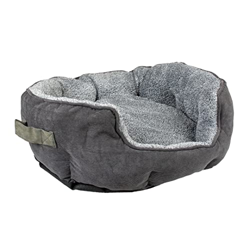 duvoplus, Ovaler Korb, Corduroy Ash, M – 61 x 51 x 22 cm, Blau/Schwarz, herausnehmbares Kissen, Füllung PP, Tweed-Stoff mit weicher Flanelloberfläche, breiter Komfortrand duvoplus, Ovaler Korb, Corduroy Ash, M – 61 x 51 x 22 cm, Blau/Schwarz, herausnehmbares Kissen, Füllung PP, Tweed-Stoff mit weicher Flanelloberfläche, breiter Komfortrand von Duvoplus