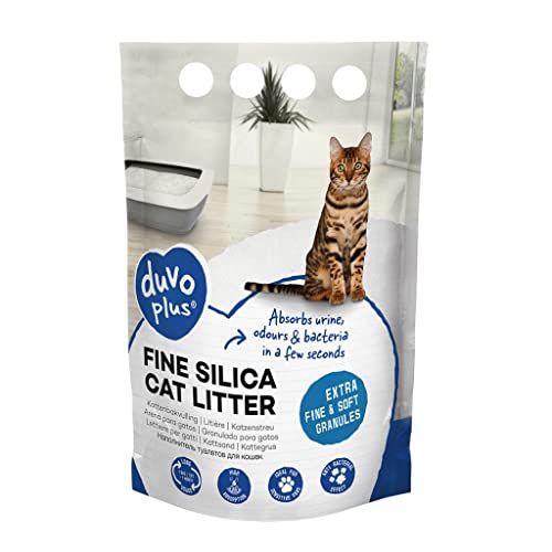Premium Silica Katzenstreu, 5 l, biologisch abbaubar, extra feines und weiches Granulat, 100% natürliches Produkt, hohe Absorption, neutralisiert schlechte Gerüche, super sparsam, saubere Pfoten Premium Silica Katzenstreu, 5 l, biologisch abbaubar, extra feines und weiches Granulat, 100% natürliches Produkt, hohe Absorption, neutralisiert schlechte Gerüche, super sparsam, saubere Pfoten von duvoplus