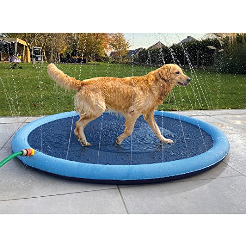 duvoplus, Spielmatte Splash Ø 150 cm x 1,5 cm, Blau, Spielzeug, Blau, Hund von Duvoplus