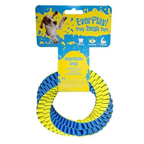 Duvoplus, Supa` Nylon Hoop 13 x 13 cm blau/gelb, Spielzeug, Blau/Gelb, Hund von Duvoplus
