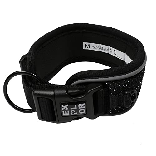 duvoplus, Ultimate Fit Comfy Control Halsband mit reflektierenden Nähstreifen, Größe XL – 52-61 cm, Granit, Schwarz, für Hunde, strapazierfähige und schnell trocknende Materialien duvoplus, Ultimate Fit Comfy Control Halsband mit reflektierenden Nähstreifen, Größe XL – 52-61 cm, Granit, Schwarz, für Hunde, strapazierfähige und schnell trocknende Materialien von Duvoplus