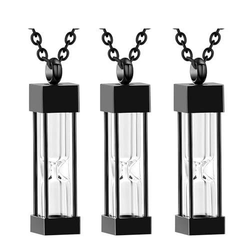 Duyeuau 3 x Halskette für Asche, Parfüm, Flasche, Asche, Edelstahl, Andenken, Halskette für Asche, Andenken Duyeuau 3 x Halskette für Asche, Parfüm, Flasche, Asche, Edelstahl, Andenken, Halskette für Asche, Andenken von Duyeuau