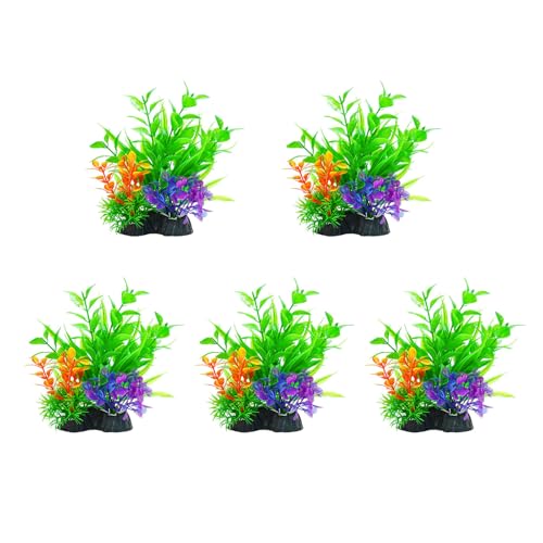 Duyeuau 5 x realistische Wassergras-Aquarien, Dekoration, künstliche PVC-Wasserpflanze für verschiedene Aquarien, Landschaften, Fische Duyeuau 5 x realistische Wassergras-Aquarien, Dekoration, künstliche PVC-Wasserpflanze für verschiedene Aquarien, Landschaften, Fische von Duyeuau