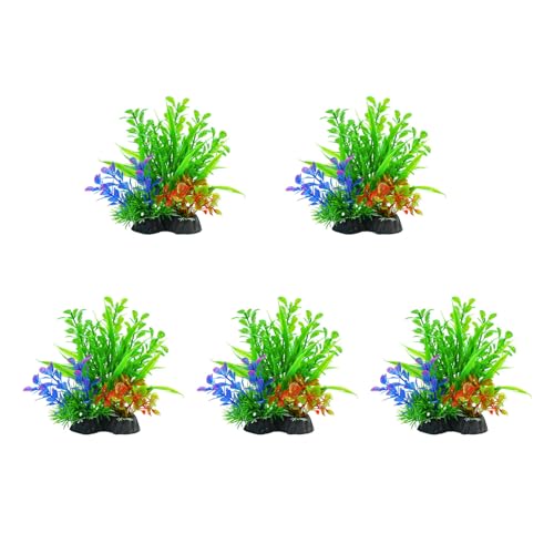 Duyeuau 5 x realistische Wassergras-Aquarien, Dekoration, künstliche PVC-Wasserpflanze für verschiedene Aquarien, Landschaften, Fische Duyeuau 5 x realistische Wassergras-Aquarien, Dekoration, künstliche PVC-Wasserpflanze für verschiedene Aquarien, Landschaften, Fische von Duyeuau