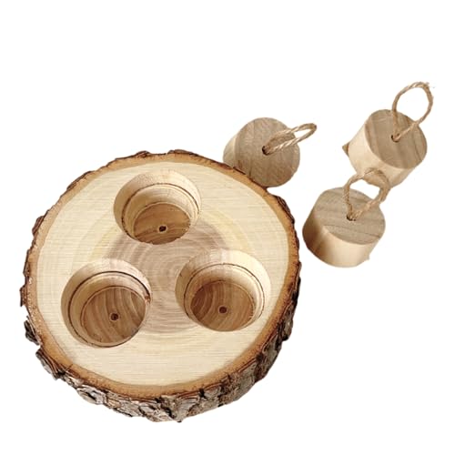 Duyeuau Futterspielzeug für kleine Haustiere, für Hamster, Schweine, Holz, Kaninchen, Futterspielzeug, Futterbrett, Kleintier-Trainings-Leckerlis Duyeuau Futterspielzeug für kleine Haustiere, für Hamster, Schweine, Holz, Kaninchen, Futterspielzeug, Futterbrett, Kleintier-Trainings-Leckerlis von Duyeuau