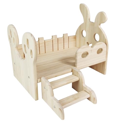 Duyeuau Hamsterkäfig-Bett für kleine Haustiere mit Treppe, Holzplattform, Eckplattform, Spielzeugkäfig, Dekoration, Kleintiere Duyeuau Hamsterkäfig-Bett für kleine Haustiere mit Treppe, Holzplattform, Eckplattform, Spielzeugkäfig, Dekoration, Kleintiere von Duyeuau