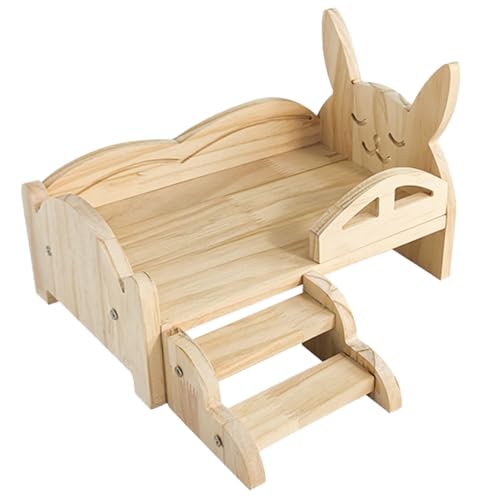 Duyeuau Hamsterkäfig-Bett für kleine Haustiere mit Treppe, Holzplattform, Eckplattform, Spielzeugkäfig, Dekoration, Kleintiere Duyeuau Hamsterkäfig-Bett für kleine Haustiere mit Treppe, Holzplattform, Eckplattform, Spielzeugkäfig, Dekoration, Kleintiere von Duyeuau