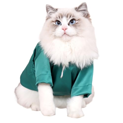 Duyeuau Katzenanzug für große Katzen, Seidengefühl, weich, einfarbig, dünnes T-Shirt Duyeuau Katzenanzug für große Katzen, Seidengefühl, weich, einfarbig, dünnes T-Shirt von Duyeuau