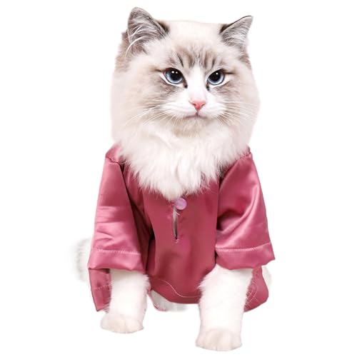 Duyeuau Katzenanzug für große Katzen, Seidengefühl, weich, einfarbig, dünnes T-Shirt Duyeuau Katzenanzug für große Katzen, Seidengefühl, weich, einfarbig, dünnes T-Shirt von Duyeuau