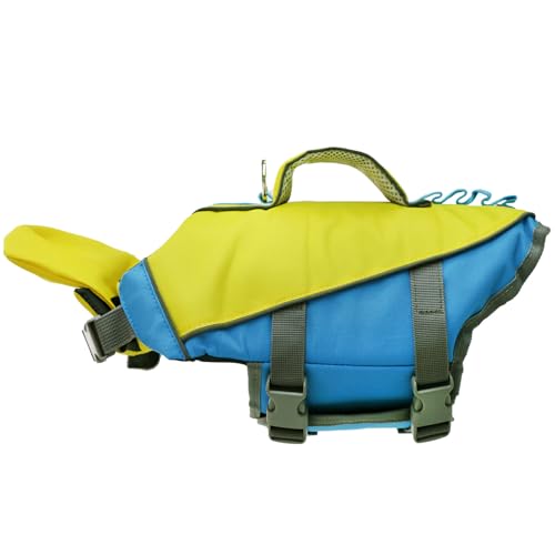 Duyeuau Reflektierender Haustier-Badeanzug mit Griff zum Schwimmen und Booten, verstellbar, hoher Auftrieb für Wasser Duyeuau Reflektierender Haustier-Badeanzug mit Griff zum Schwimmen und Booten, verstellbar, hoher Auftrieb für Wasser von Duyeuau