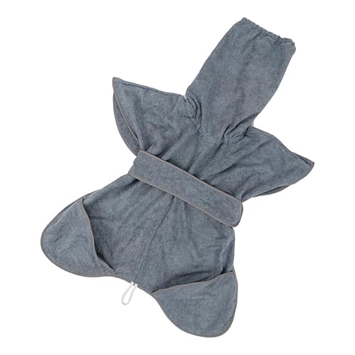 Duyeuau Schnell trocknender Haustier-Bademantel mit verstellbarem Bund, ideal für große Hunde, nach dem Baden, komfortabler, saugfähiger Stoff von Duyeuau