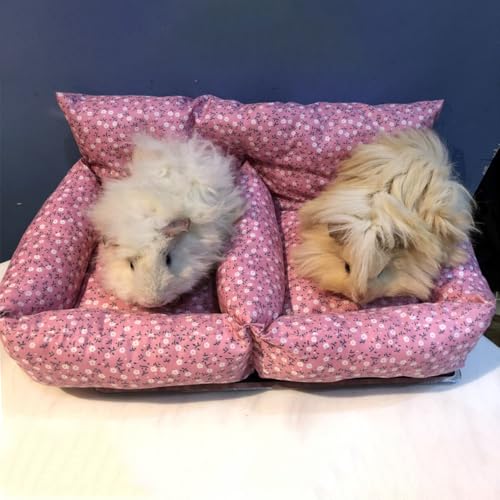 DuzLink Weiches Meerschweinchenbett, Kaninchen-Baumwollnest, warmes und gemütliches Käfigzubehör, Haustier-Sofabett für Kaninchen, Meerschweinchen, Hamster, Ratten, Chinchilla, Kleintiere, Loveseat DuzLink Weiches Meerschweinchenbett, Kaninchen-Baumwollnest, warmes und gemütliches Käfigzubehör, Haustier-Sofabett für Kaninchen, Meerschweinchen, Hamster, Ratten, Chinchilla, Kleintiere, Loveseat von DuzLink