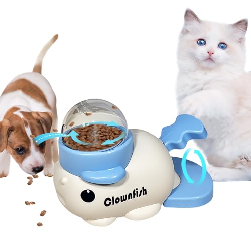 Dwafill Interaktive Futterspender, Hundespielzeug Intelligenz, Slow Feeder Katze, Slow Feeder Katze (Blauer Clownfisch) von Dwafill