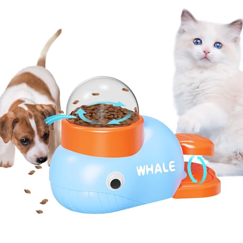 Dwafill Interaktive Futterspender, Hundespielzeug Intelligenz, Slow Feeder Katze, Slow Feeder Katze (Blauwal) von Dwafill
