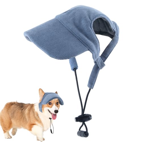 Hunde Baseballmütze,Dwafill Hut Hundecap mit Ohrlöchern für Welpen Haustier, Pet Eltern Kind Mütze, Verstellbar Sommer Sonnenschutz für Welpen Hunde Mütze (M) von Dwafill