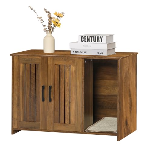 Dwanton Katzentoilette, versteckte Katzentoilette, Möbel, mit Kratzmatte, für den Innenbereich, passend für die meisten Katzentoiletten, 80 cm L x 50 cm B x 55 cm H, Warmbraun Dwanton Katzentoilette, versteckte Katzentoilette, Möbel, mit Kratzmatte, für den Innenbereich, passend für die meisten Katzentoiletten, 80 cm L x 50 cm B x 55 cm H, Warmbraun von Dwanton