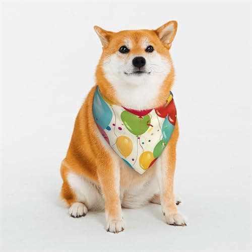 Buntes Hundehalstuch, Ballon, groß, verstellbar, dreieckig, doppelt, wendbar, waschbar, für mittelgroße und große Hunde, Welpen, Katzen, Geschenk Buntes Hundehalstuch, Ballon, groß, verstellbar, dreieckig, doppelt, wendbar, waschbar, für mittelgroße und große Hunde, Welpen, Katzen, Geschenk von Dwrepo