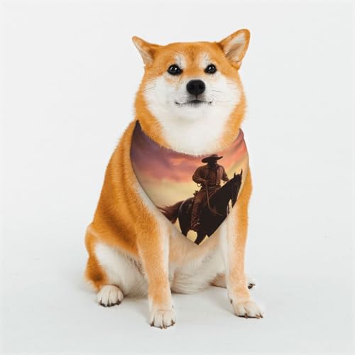 Cowboy West Hundehalstuch, verstellbar, dreieckig, doppelt, wendbar, waschbar, für mittelgroße und große Hunde, Welpen, Katzen, Geschenk Cowboy West Hundehalstuch, verstellbar, dreieckig, doppelt, wendbar, waschbar, für mittelgroße und große Hunde, Welpen, Katzen, Geschenk von Dwrepo
